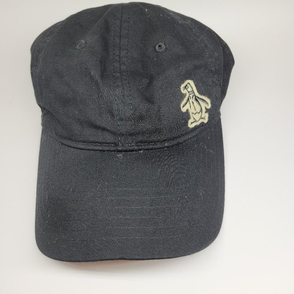 Vintage Original Penguin Womens Baseball Cap Hat Black Strapback Logo One Size - Picture 1 of 7
